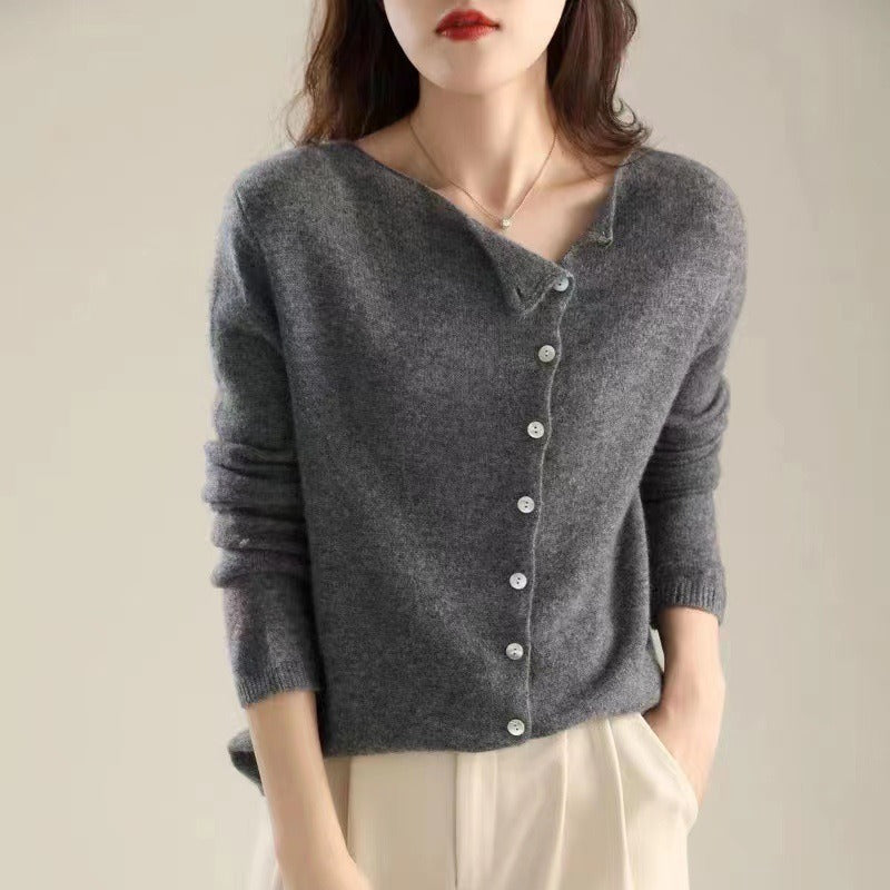 Duttini | Asymmetric Button Sweater