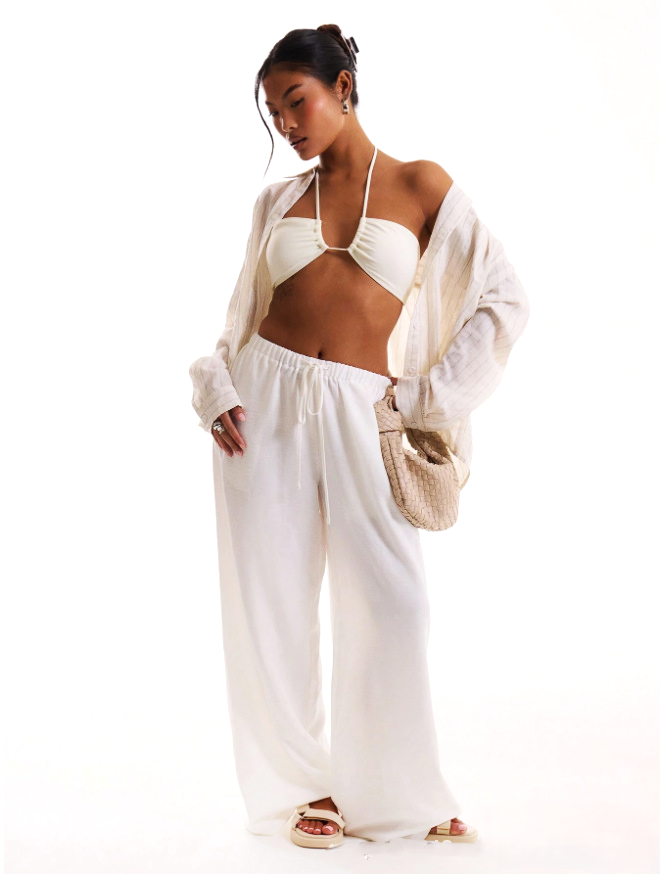 Duttini | Linen Drawstring Trousers