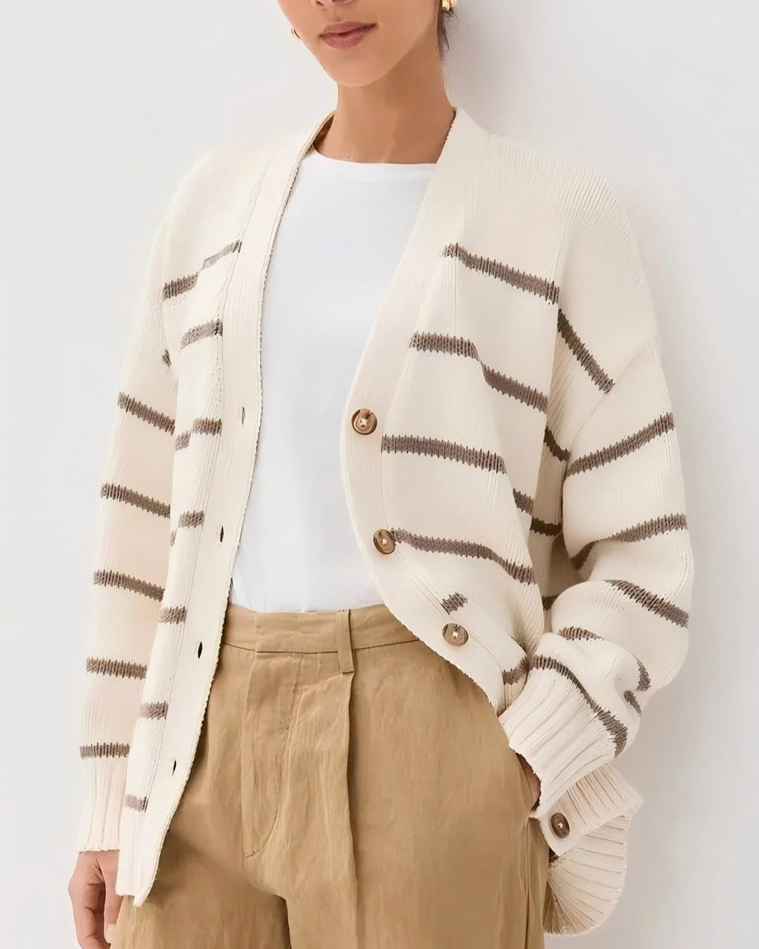 Duttini | Organic Striped Cardigan