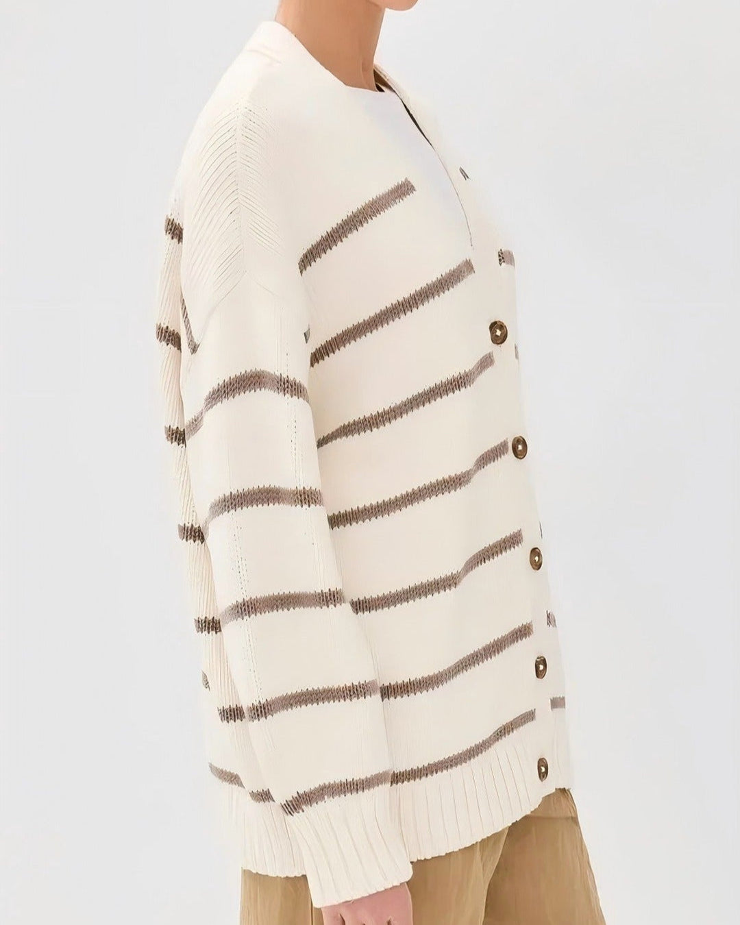 Duttini | Organic Striped Cardigan