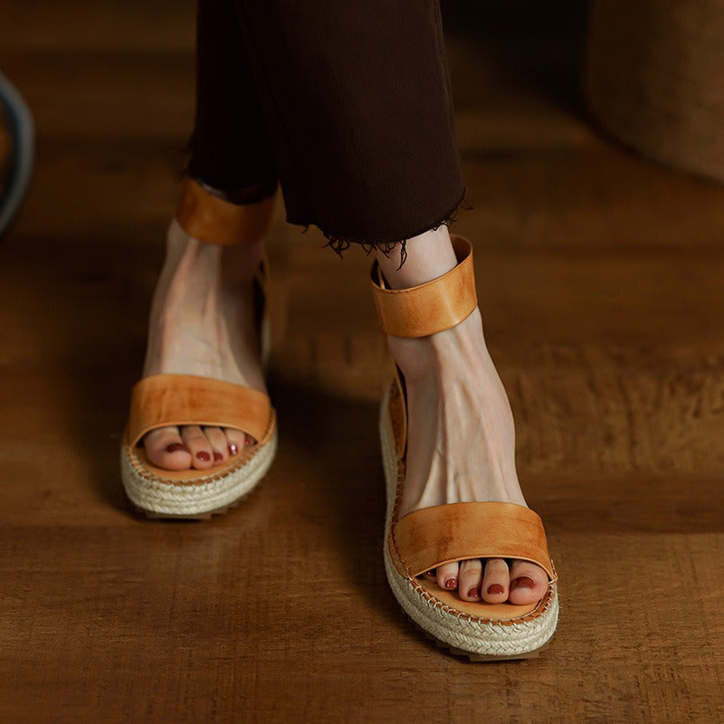 Duttini | Women's Leather Strap Sandals