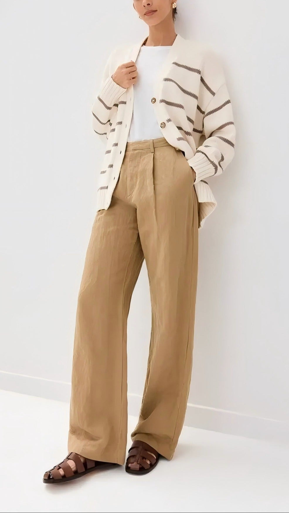 Duttini | Organic Striped Cardigan