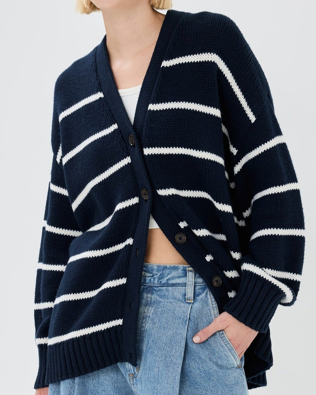 Duttini | Organic Striped Cardigan