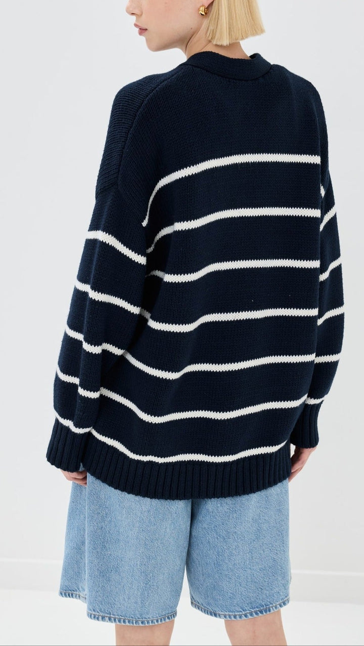 Duttini | Organic Striped Cardigan