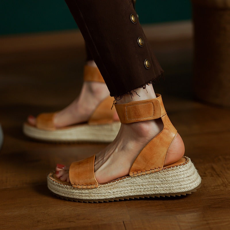 Duttini | Women's Leather Strap Sandals