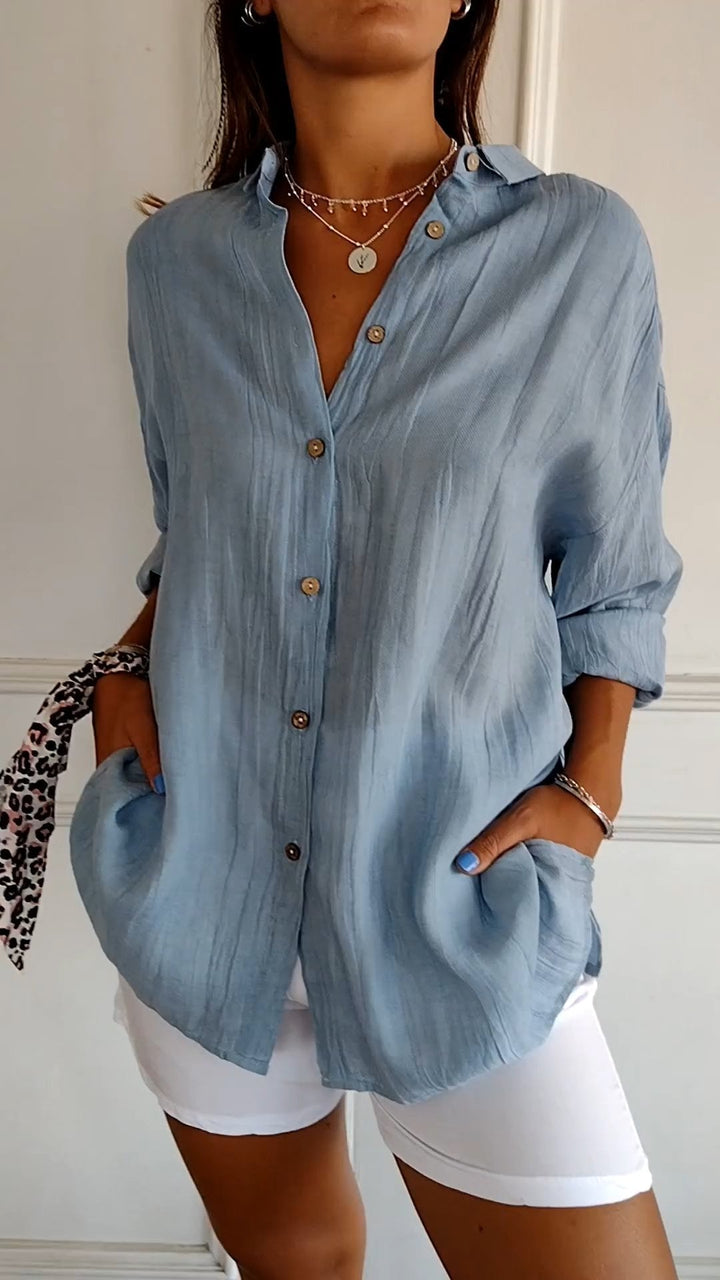 Duttini | Casual Button-Down Shirt Oversized Long Sleeve