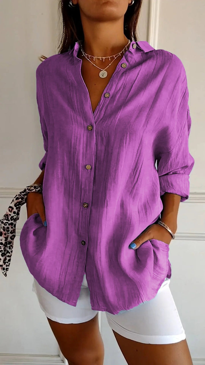 Duttini | Casual Button-Down Shirt Oversized Long Sleeve