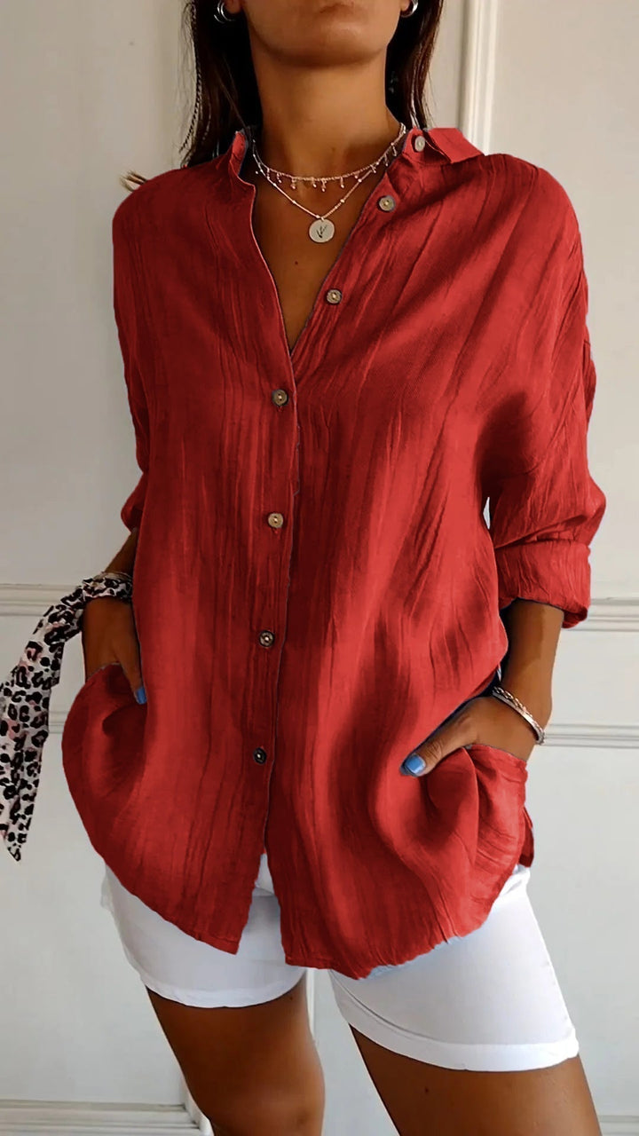 Duttini | Casual Button-Down Shirt Oversized Long Sleeve