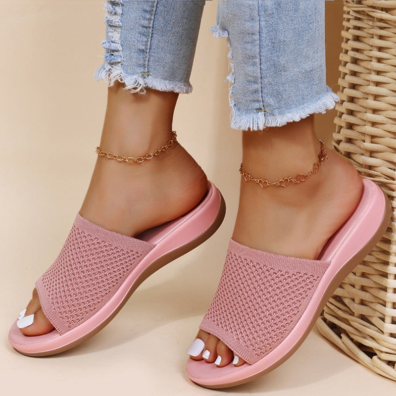 Duttini | Comfort-Fit Breathable Open Toe Summer Slides