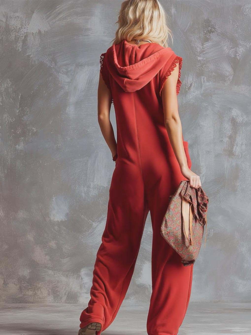 Duttini | Statement Hooded Sleeveless Jumpsuit