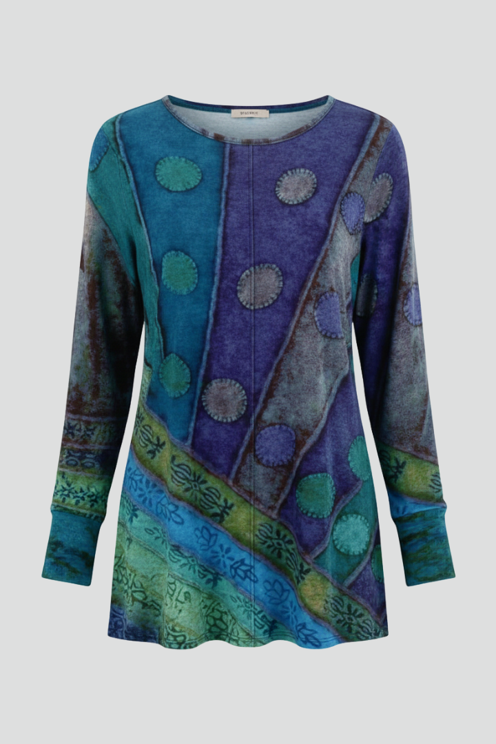 Duttini | Modern Patchwork Long Sleeve Tunic for Every Occasion