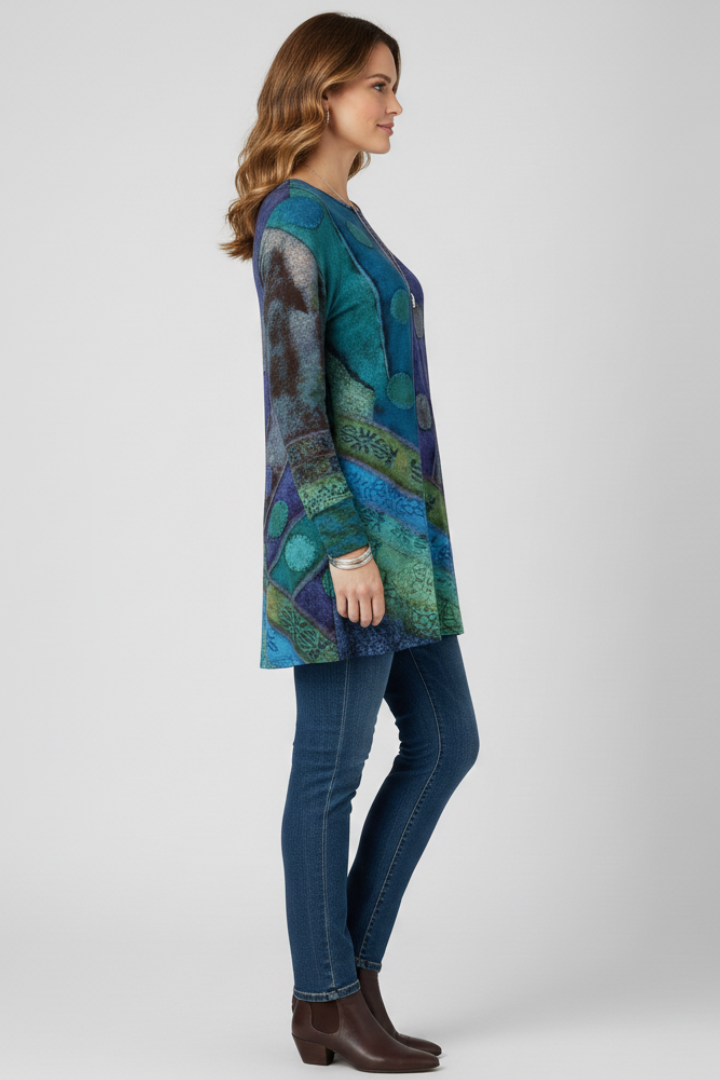 Duttini | Modern Patchwork Long Sleeve Tunic for Every Occasion