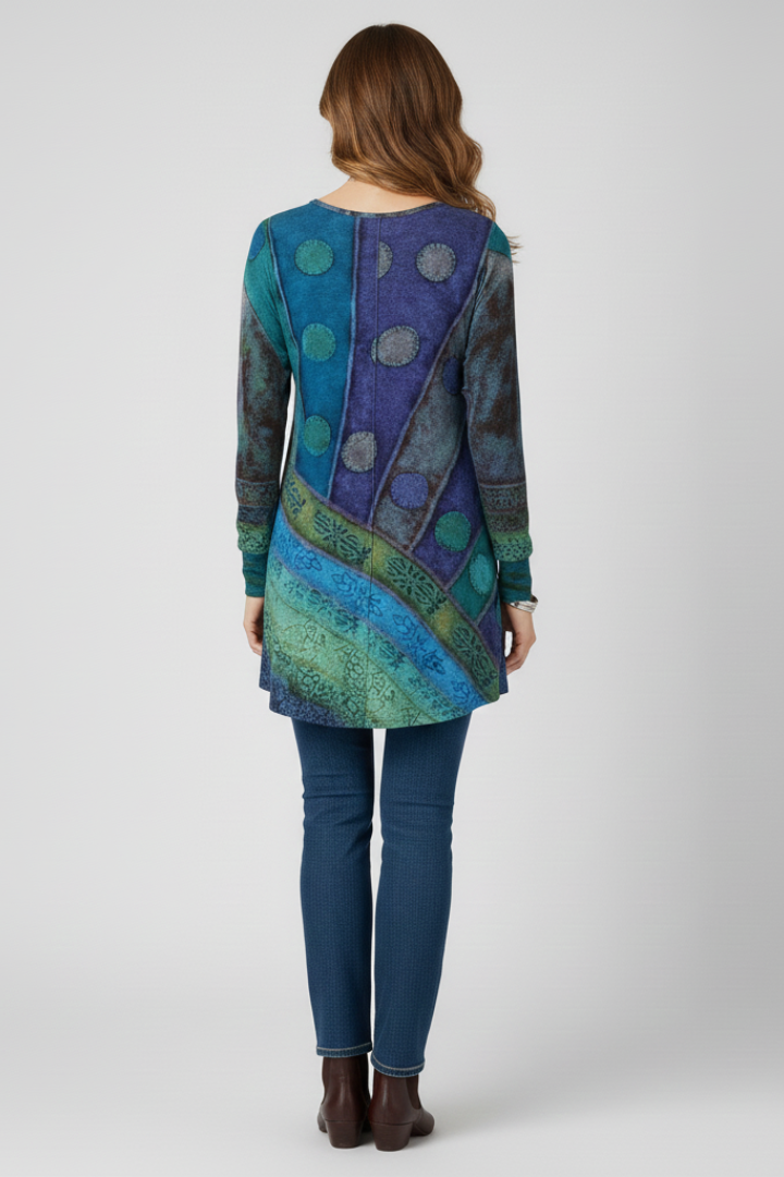 Duttini | Modern Patchwork Long Sleeve Tunic for Every Occasion