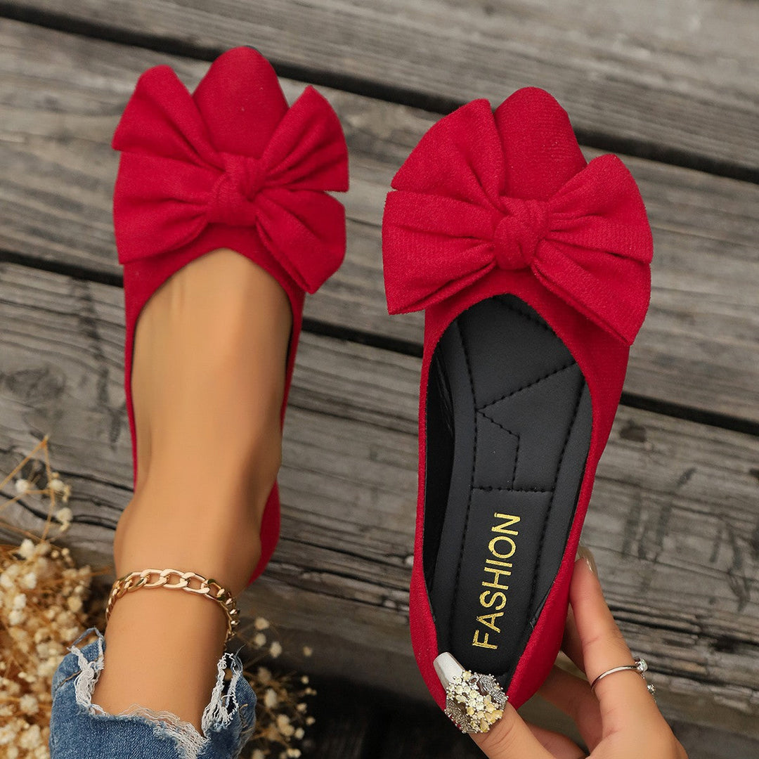 Duttini | Supportive Bow Detail Ballet Flats for All-Day Comfort