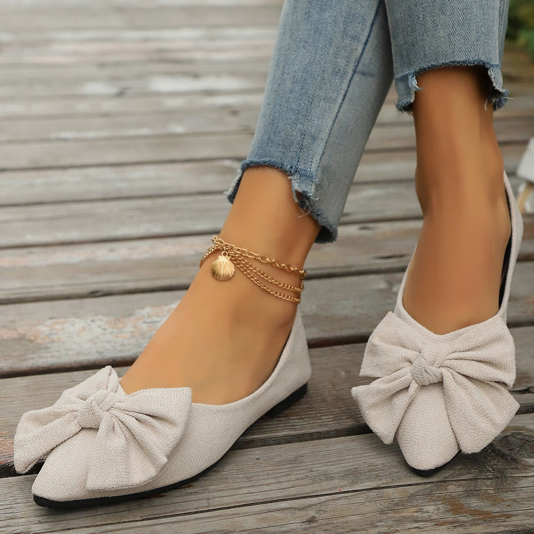 Duttini | Supportive Bow Detail Ballet Flats for All-Day Comfort