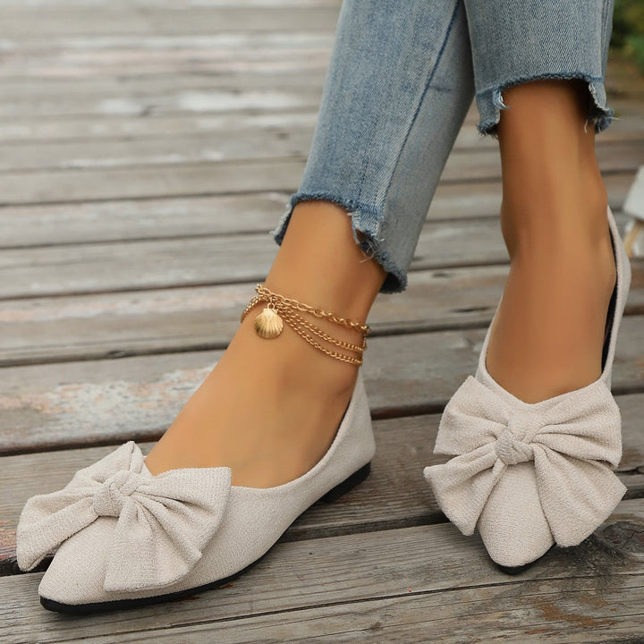 Duttini | Supportive Bow Detail Ballet Flats for All-Day Comfort