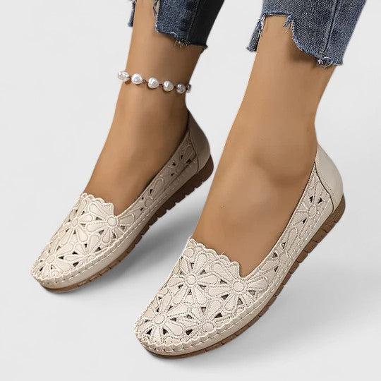 Duttini | Lightweight Perforated Slip On Flats for All-Day Comfort