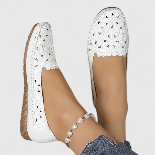Duttini | Lightweight Perforated Slip On Flats for All-Day Comfort