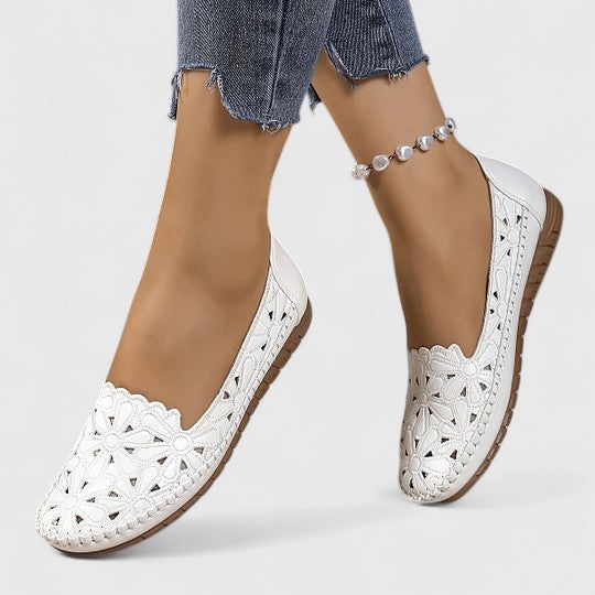 Duttini | Lightweight Perforated Slip On Flats for All-Day Comfort