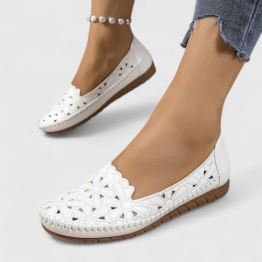 Duttini | Lightweight Perforated Slip On Flats for All-Day Comfort