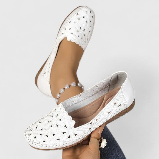 Duttini | Lightweight Perforated Slip On Flats for All-Day Comfort