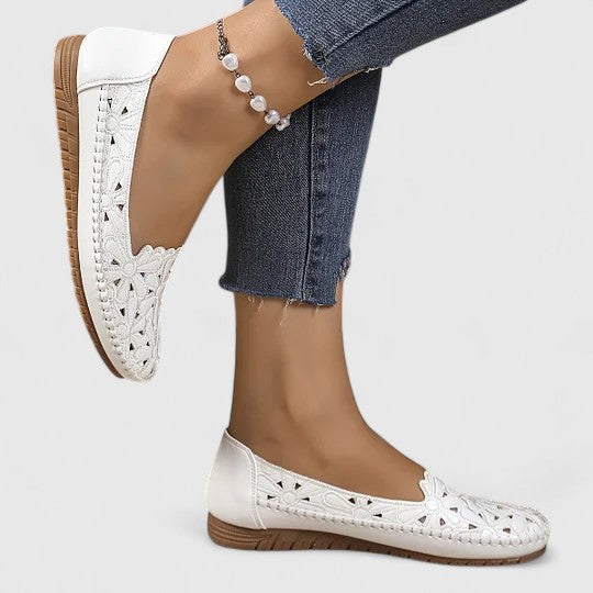 Duttini | Lightweight Perforated Slip On Flats for All-Day Comfort