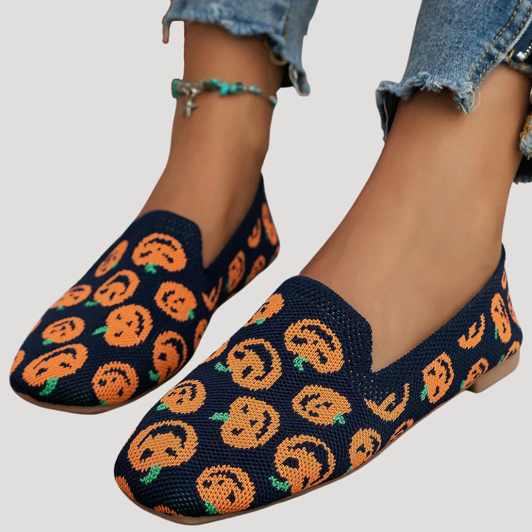 Duttini | Cushioned Slip On Knit Flats with Cushioned Support