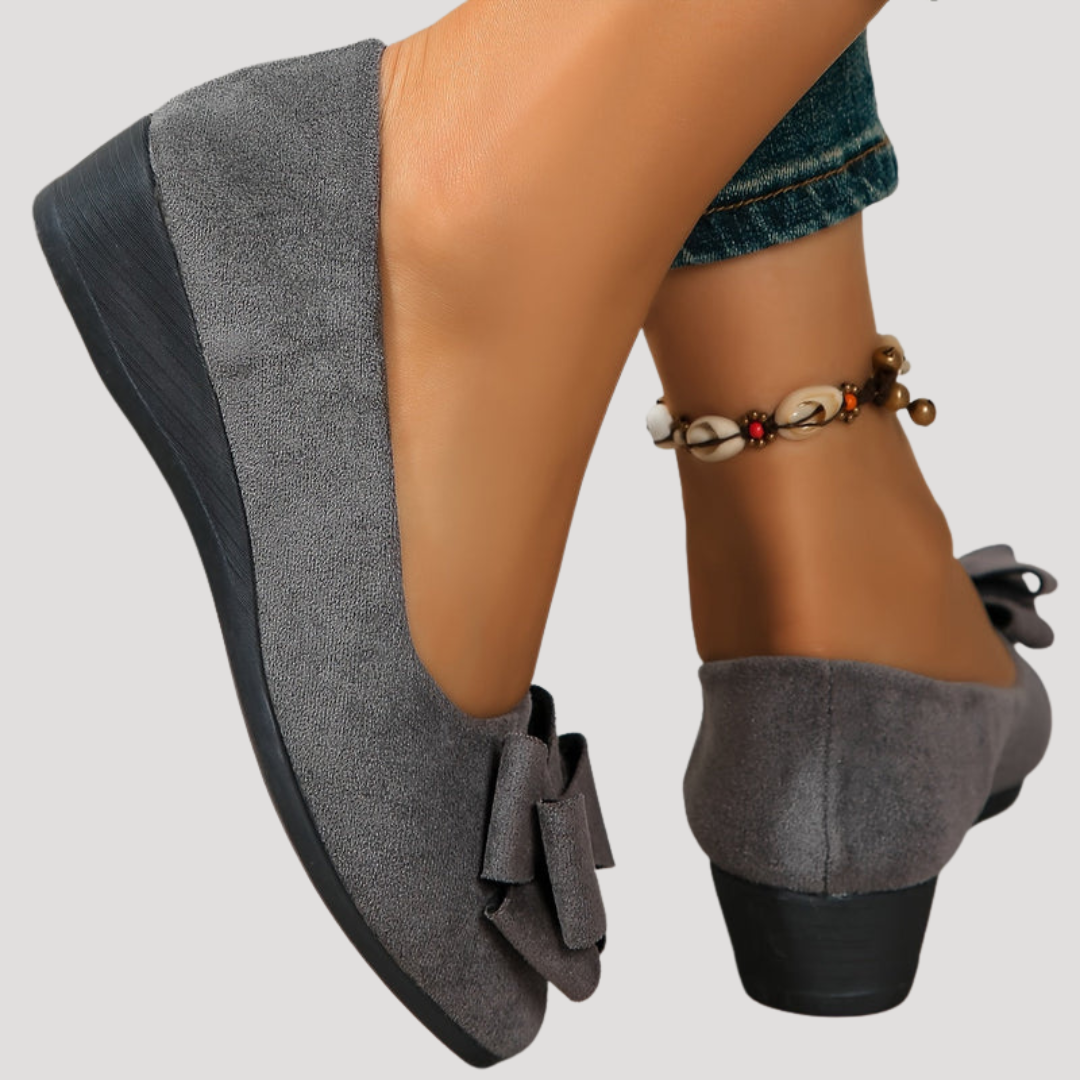 Duttini | Soft-Step Bow Wedge Flats for All-Day Comfort