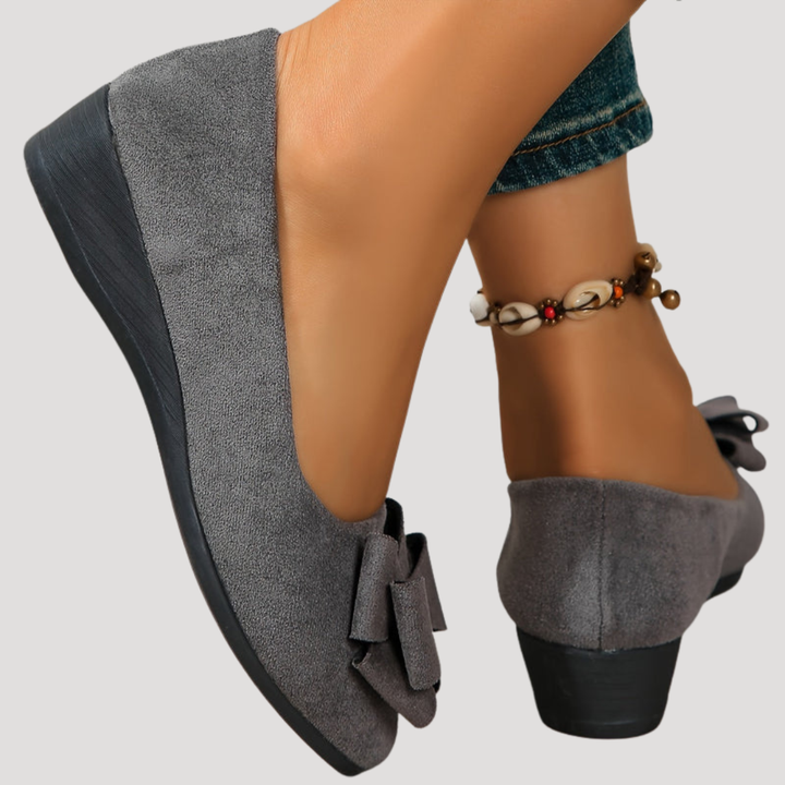 Duttini | Soft-Step Bow Wedge Flats for All-Day Comfort