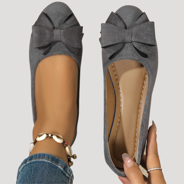 Duttini | Soft-Step Bow Wedge Flats for All-Day Comfort