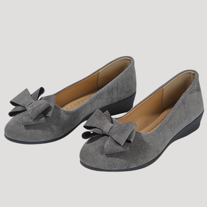 Duttini | Soft-Step Bow Wedge Flats for All-Day Comfort