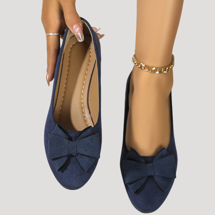 Duttini | Soft-Step Bow Wedge Flats for All-Day Comfort