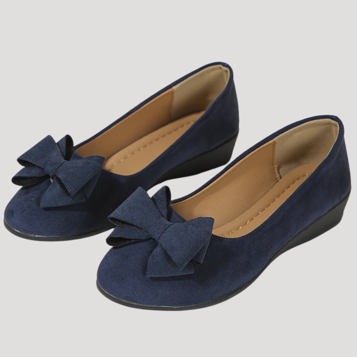 Duttini | Soft-Step Bow Wedge Flats for All-Day Comfort