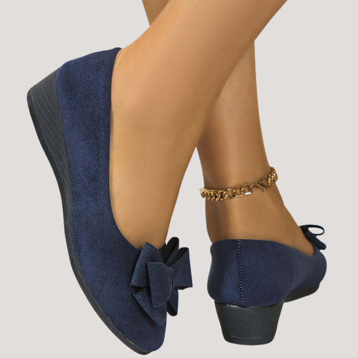 Duttini | Soft-Step Bow Wedge Flats for All-Day Comfort