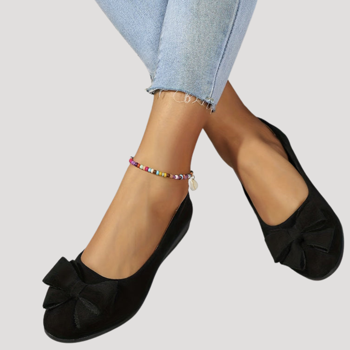Duttini | Soft-Step Bow Wedge Flats for All-Day Comfort