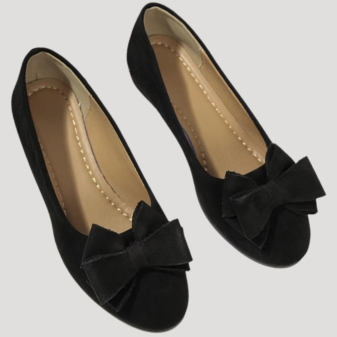 Duttini | Soft-Step Bow Wedge Flats for All-Day Comfort