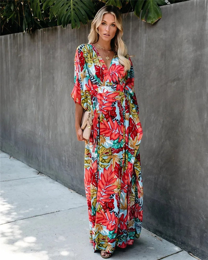 Duttini | Sculpted Wedding Guest Wrap Maxi Dress