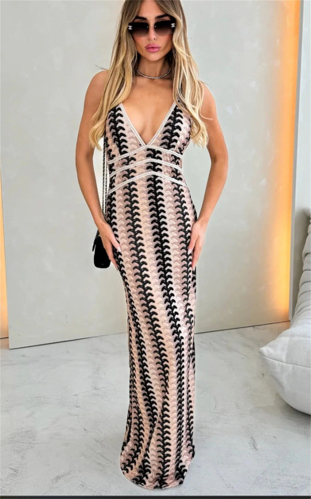 Duttini | Statement Wedding Guest Crochet Draped Dress For Beach Wedding