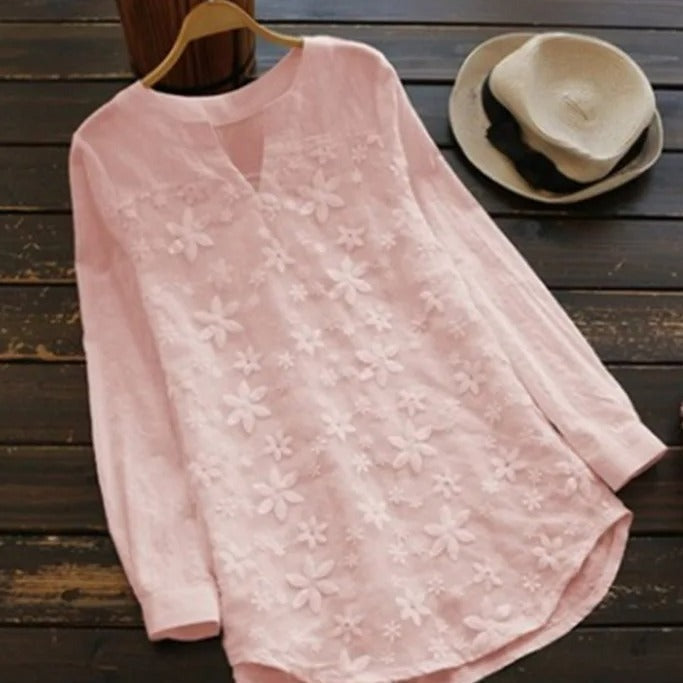 Duttini | Effortless Round Neck Long Sleeve Blouse Made to Turn Heads