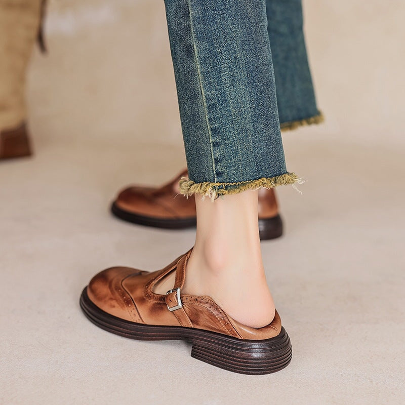 Duttini | Soft-Step Closed Toe With Buckle Strap for Walking in Comfort