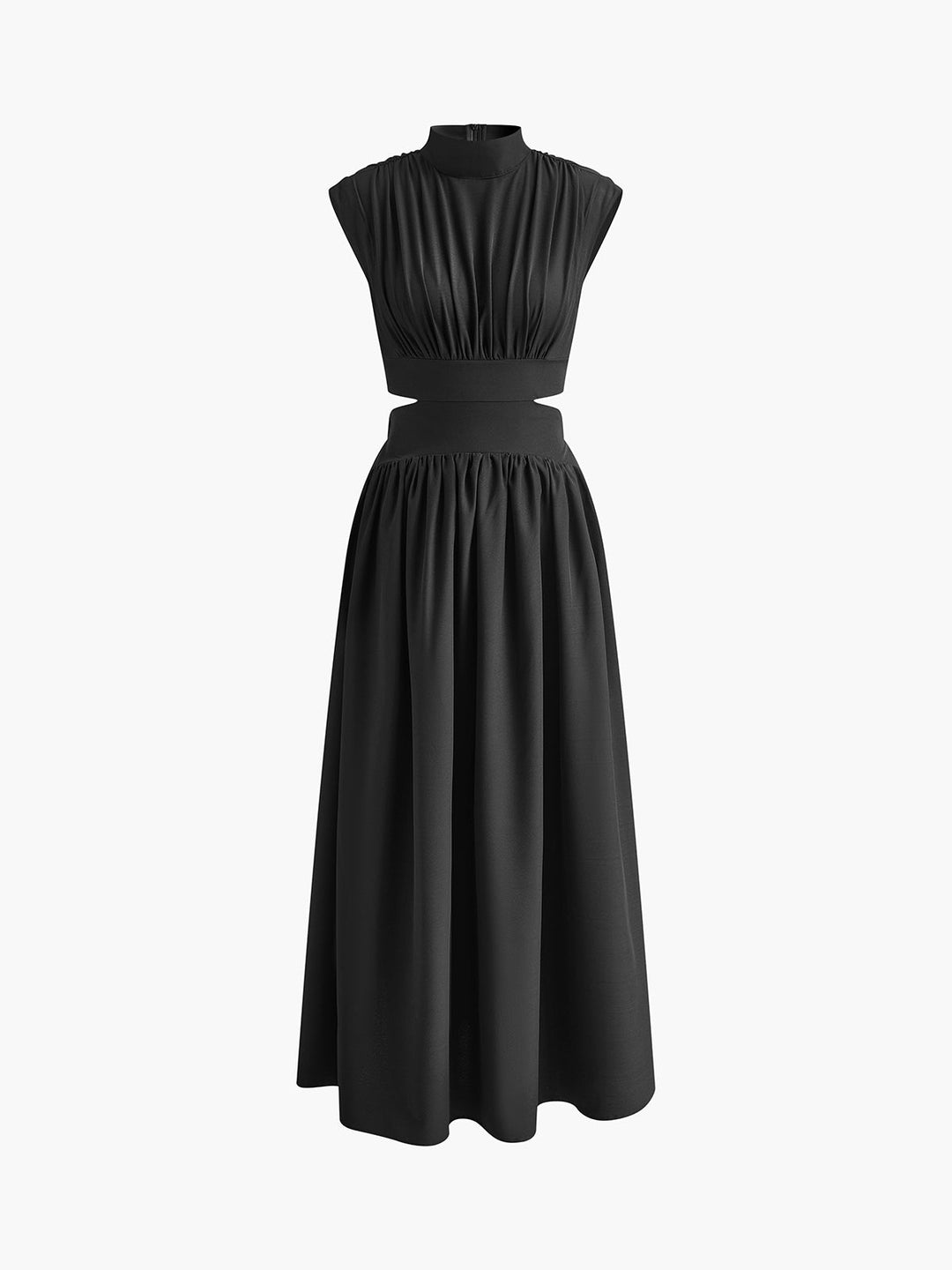 Duttini | Chic Mock Neck Cutout Maxi Dress Sleeveless Occasion Dress