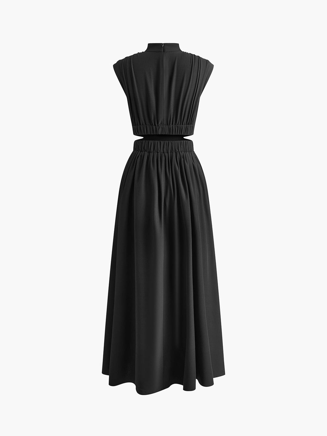 Duttini | Chic Mock Neck Cutout Maxi Dress Sleeveless Occasion Dress