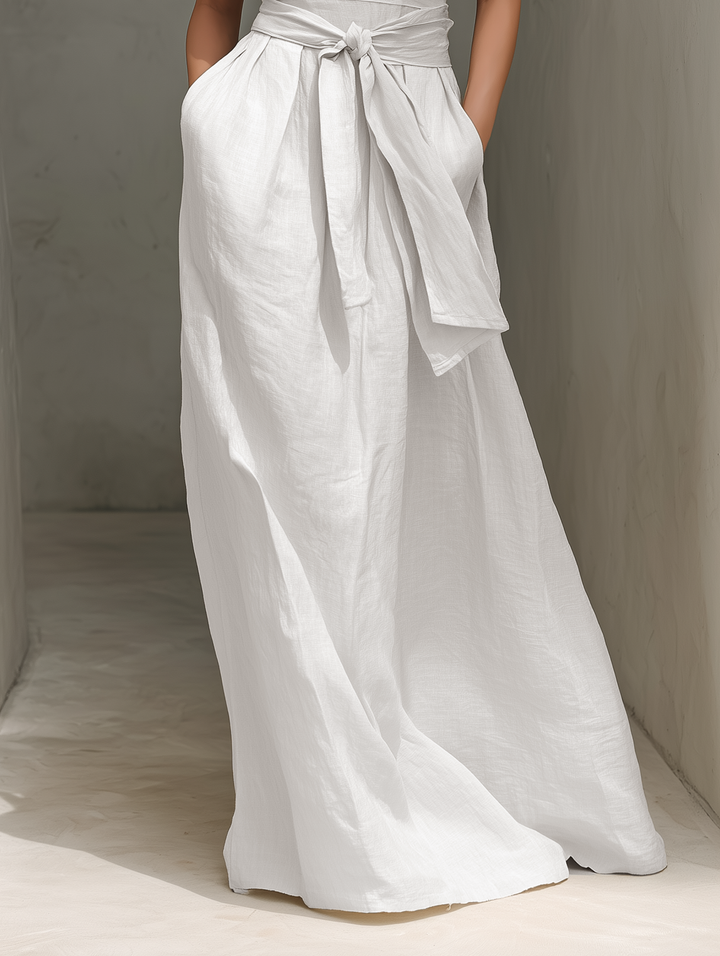 Duttini | Linen V-Neck Dress