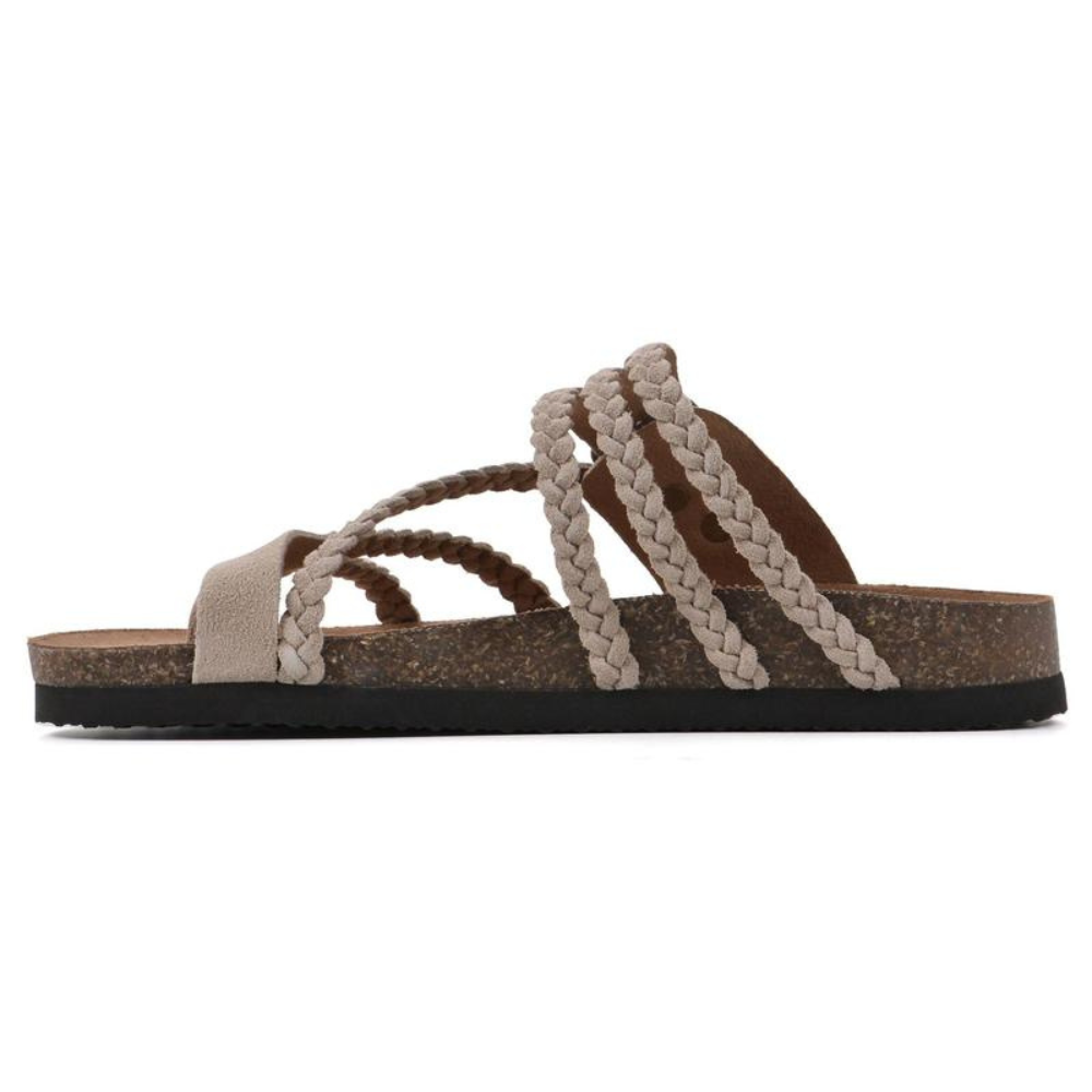 Duttini | Soft-Step Braided Buckle Sandals with a Comfort Fit