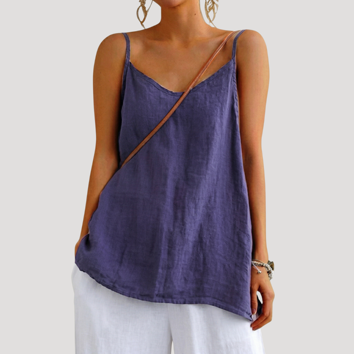 Duttini | Sculpted V-Neck Sleeveless Camisole for Effortless Elegance