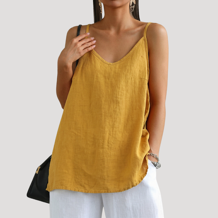 Duttini | Sculpted V-Neck Sleeveless Camisole for Effortless Elegance