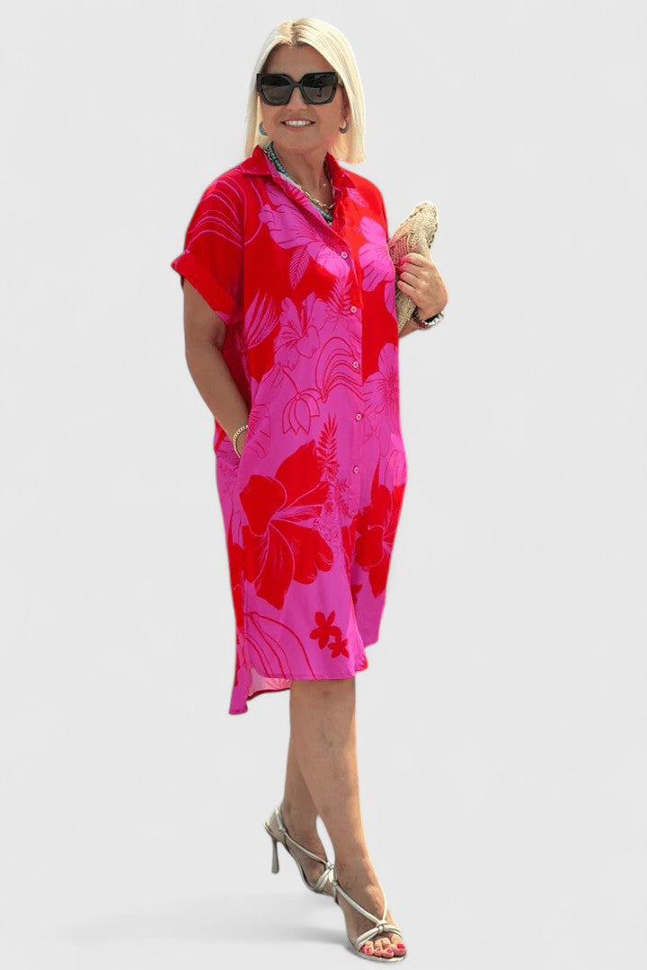 Duttini | Comfortable Dress for Women in Soft Fabric, Relaxed Fit, Blue