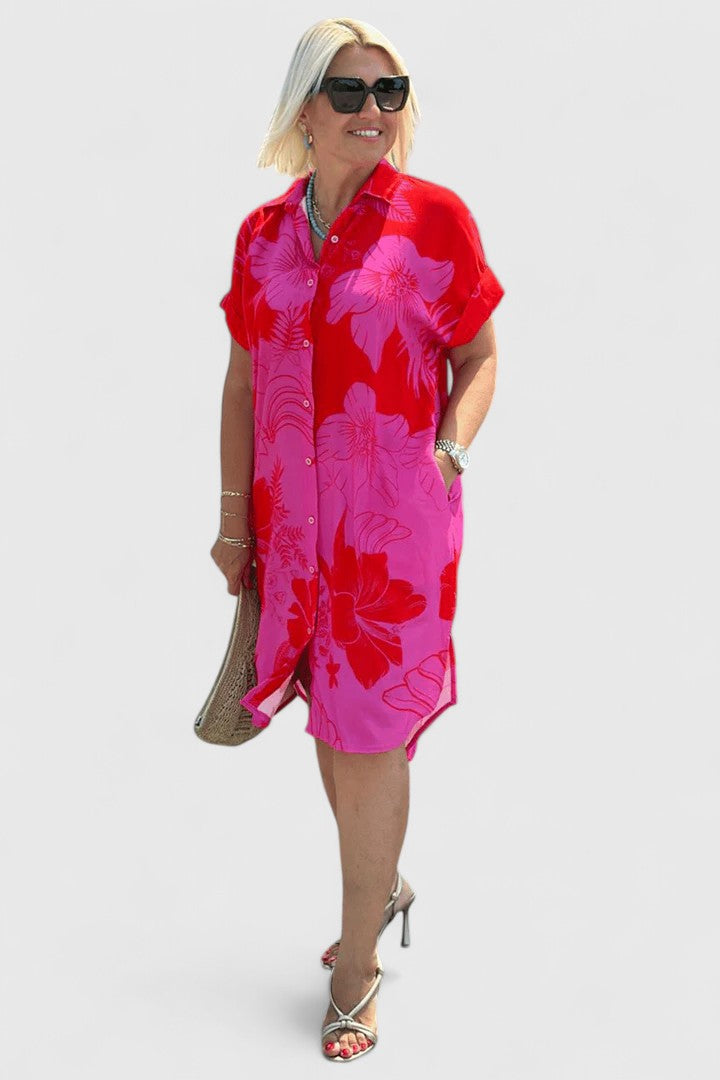 Duttini | Comfortable Dress for Women in Soft Fabric, Relaxed Fit, Blue