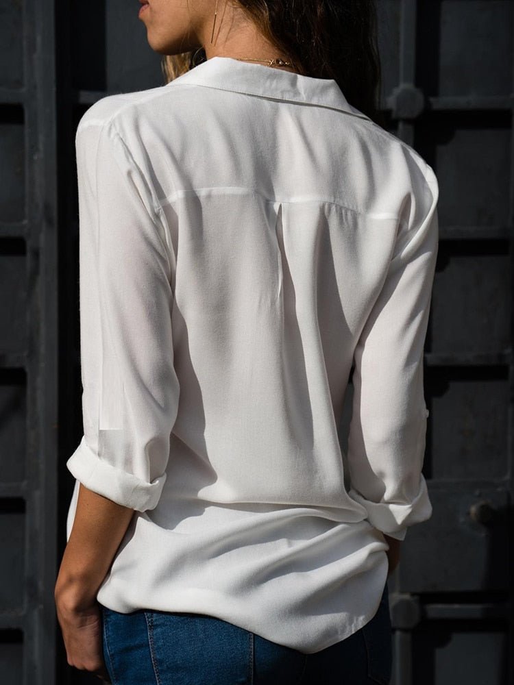 Duttini | Refined Button Down Long Sleeve Shirt with Graceful Drape