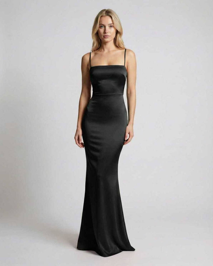 Duttini | Maxi Dress for Women in Lightweight Fabric, Navy Blue, Elegant Style